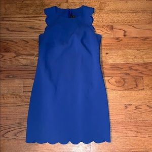 JCrew Blue Scalloped Dress